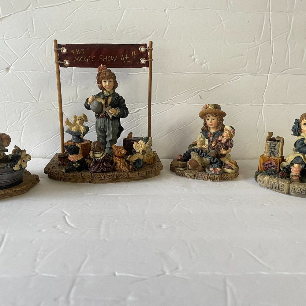 Lot of 4 Yesterday's Child Figurines Dollstone Boyds Collection